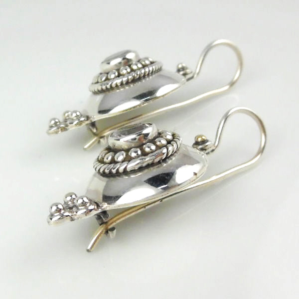 Sterling Silver Rainbow Moonstone Dangle Earrings