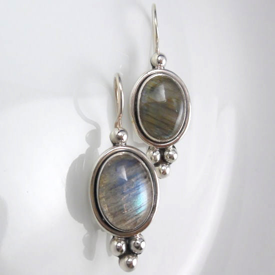 Sterling Silver Labradorite Dangle Earrings