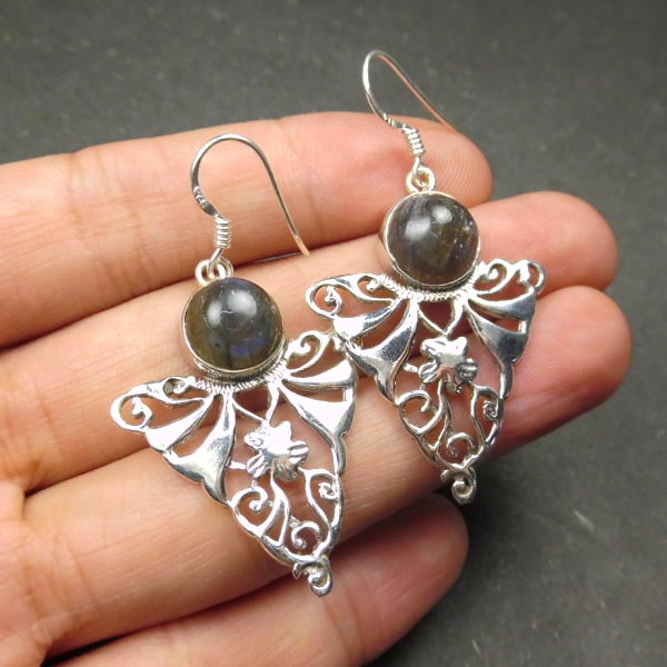 Sterling Silver Labradorite Dangle Earrings