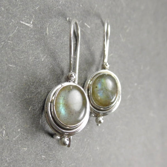 Sterling Silver Labradorite Dangle Earrings